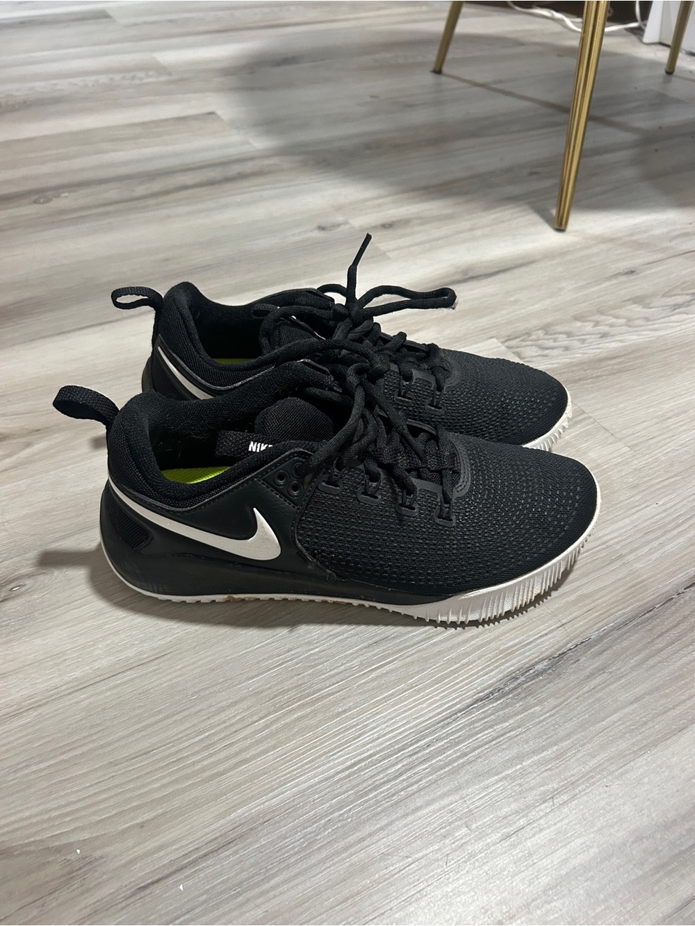 Nike Black and white womens volleyball shoes